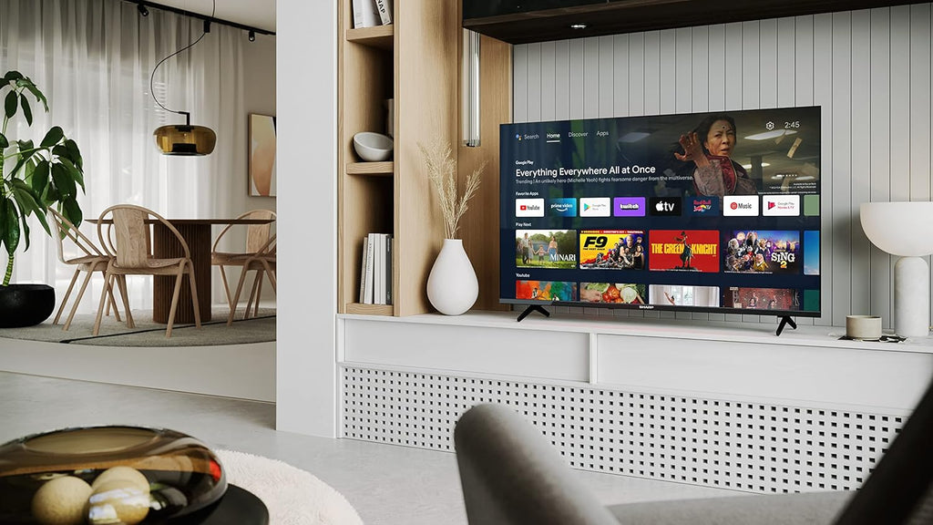 Sharp 40FH6EA 40" LED Smart TV, Frameless, FHD Android 11, DVB-T2/S2, Wi-Fi, Black, 3xHDMI 2.1, 2xUSB, Built-in Chromecast, Dolby Digital Plus, DolbyAC-4